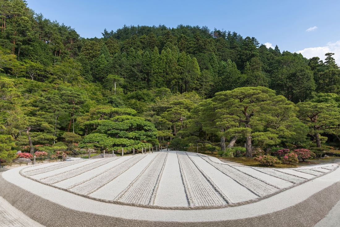 The moss and sand garden at Ginkaku-ji, the Silver Pavilion, Kyoto